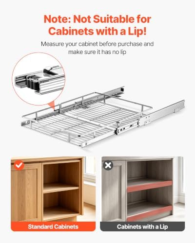 VEVOR Pull Out Cabinet Organizer 16.93"W x 21.06"D Steel Slide Out Drawers