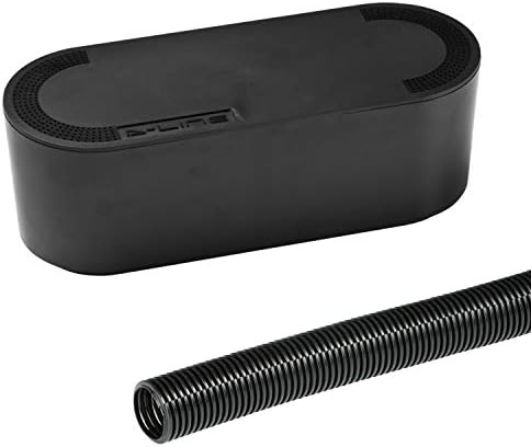 D-Line Small Black Cable Management Box and D-Line Black Cable Tube Bundle