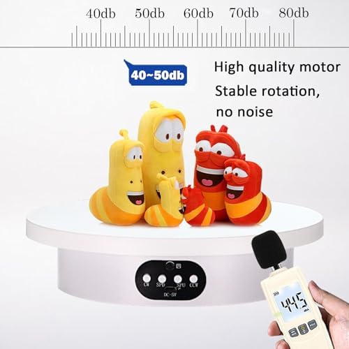 YVV Motorized Rotating Display Stand for Epoxy Glitter Tumbler, 360° Cup Turner Electric Turntable for Products Photogra