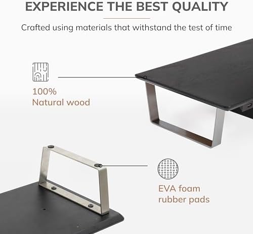Anji Mountain Monitor Stand for Desk - Desktop Organizer & Laptop Riser, Ergonomic Monitor Riser, Space-Saving, Durable,