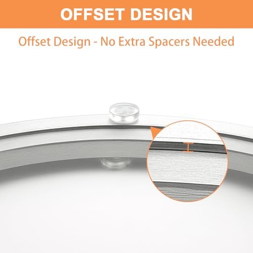 TamBee Aluminum Lazy Susan Heavy Duty Metal Rotating Hardware Turntable Bearing Ring Lazy Susan Base Only (8-Inch Heavy 
