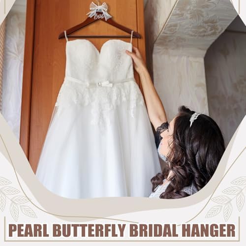 Yuntau Bride Hanger for Wedding Dress Wooden Mrs Hanger,Walnut,Bride