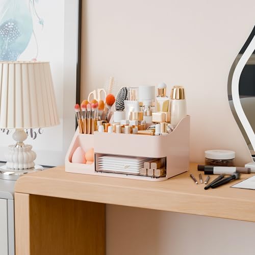 Yieach Countertop Makeup Organizers for Vanity,Bathroom,Dresser,Large Makeup Storage Organizer and Beauty Skincare Organ
