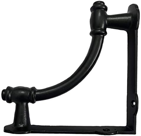 Adonai Hardware Nazarite Antique Cast Iron Shelf Bracket (Supplied as 4 Pieces per Pack)- Matte Black Powder Coated