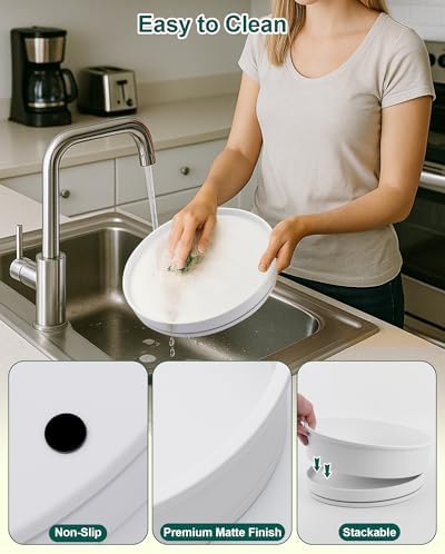 Pantry Organizers and Storage, 1 Set of 9.1 Inch Lazy Susan Organizer and 10 Inch Kitchen Organizers and Storage, Stacka
