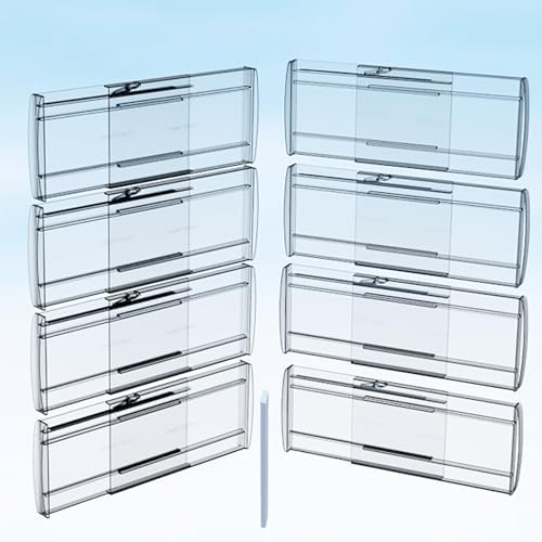 8 Pack 6" High Clear Adjustable Drawer Dividers Clothes,Expandable 12-20"