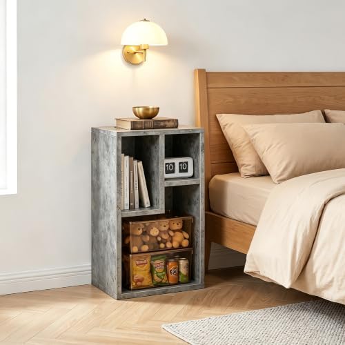 VECELO Cubby Storage Organizer Bookcase, Open Cube Display Shelf Cabinet, Freestanding Multicompartment Bookshelf for De