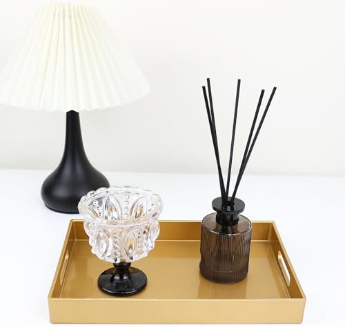 Spsyrine Gold Bathroom Vanity Tray with Handles for Dresser Tops