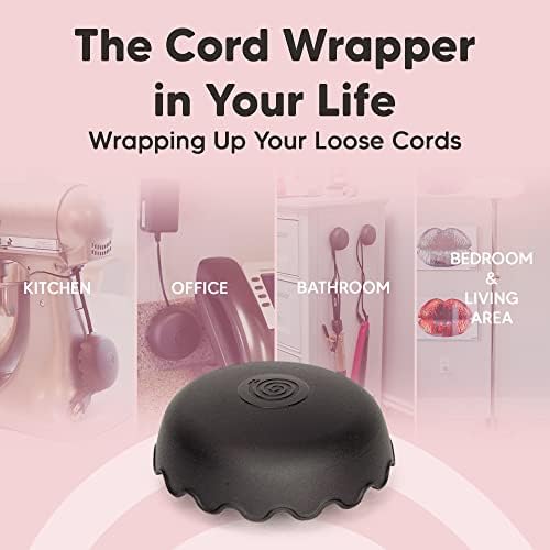 2-Pack Patented Heat-Resistant Cord Organizer for Appliances, Kitchen, Computers & More | Stick-On Cord Wrappers with Fl