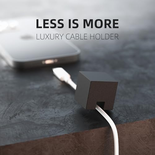 (2 PCS - Gold & Silver) Metal Cord Holder, Weighted Cable Organizer or Management, Heavy Wire Keeper for Nightstand, Bed
