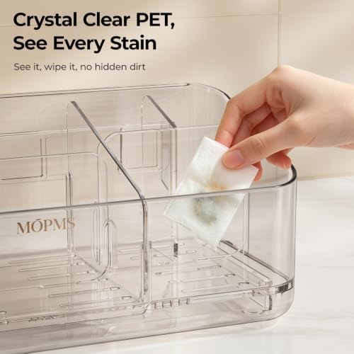 MOPMS 8 Slots Toothbrush Holders for Bathrooms with Detachable Dividers