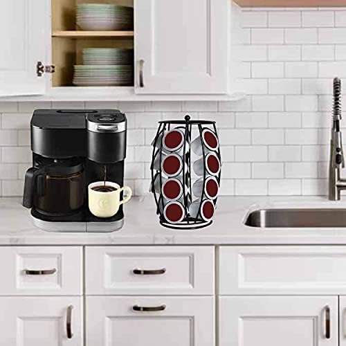 K Cup Carousel Coffee Pod Holder Kcup Organizer Coffee Station Coffee Décor Storage for Counter, Holds 20 Coffee Pods, N