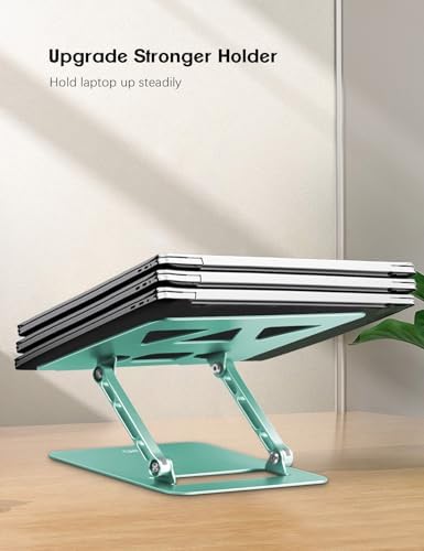 Aoviho Adjustable Laptop Stand for Desk,Portable Laptop Stand Holder and Riser,Foldable Aluminum Notebook Computer Stand