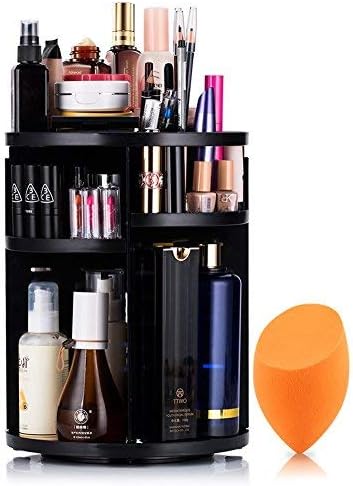 Mokaro 360 Degree Rotating Makeup Organizer for Mothers Day Gifts Extra Large Capacity Adjustable Multifunctional Cosmet