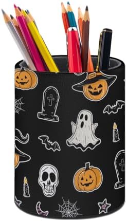 Halloween Spider Web Ghost Pen Holder Pencil Cup for Desk Organizer