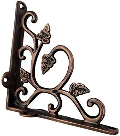 Adonai Hardware Meshezaheel Brass Decorative Shelf Bracket (Supplied as 2 Pieces per Pack) - Antique Copper