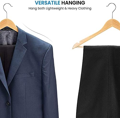 Lotus Wooden Hangers, Solid Wood Shirt Hangers,Dress Coat Jacket Clothes Hangers,with Extra Smooth Finish, 360 Degree Sw
