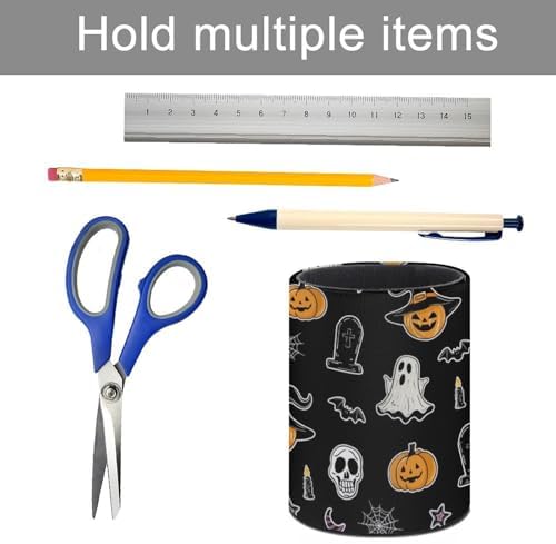 Halloween Spider Web Ghost Pen Holder Pencil Cup for Desk Organizer