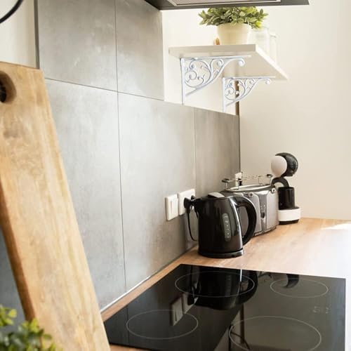 Shelf Brackets 6 Inch 4 Pack Heavy Duty White Wall Bracket Victorian Kitchen Decorative Rack Shelves, Shelf Bracket Avai