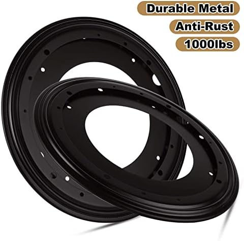 12 inch Lazy Susan Hardware, 4 Pcak Large Lazy Susan Turntable Bearing 5/16" Thick 1000lbs, Lazy Susan for Table, Servin
