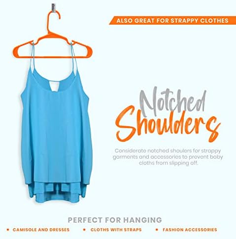 Utopia Home Kids Hangers 40 Pack – 11.5 Inch Baby Closet Hangers Orange