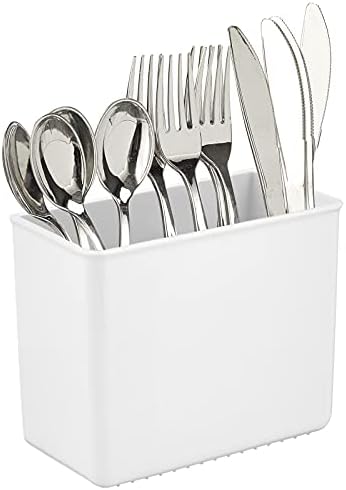 mDesign Plastic Adhesive Mount Storage Organizer Container for Kitchen or Pantry Wall Organization - Space Saving Holder