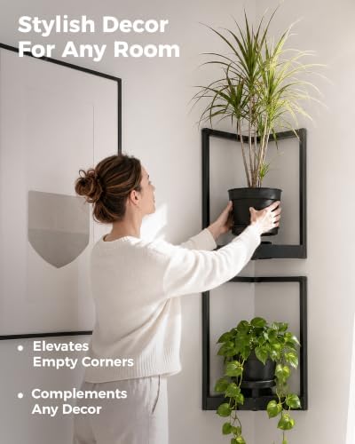 Bamworld Picture Frame Wall Planters Set of 2 Corner Wall Plant Holder