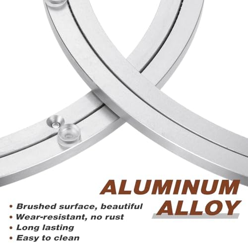 JaGely 2 Pack Lazy Susan Aluminum Turntable, 16 Inch