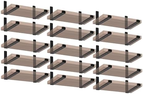 30 Pack - 11.25" L x 6" H x 1.5" W J Lip Shelf Brackets Rustic Farmhouse Iron Wall Floating Shelf Bracket Metal Shelf Br