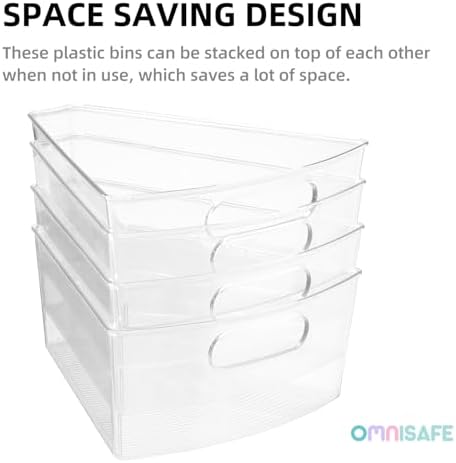 Lazy Susan Organizer Bins,10.2”x 9.4”x 4”, 26" Diameter(6)
