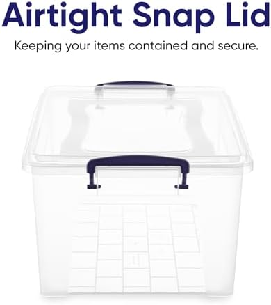 Superio 36 Quart Clear Plastic Storage Boxes with Lids, Stackable Organizer Containers, BPA-Free Storage Bins for Home, 