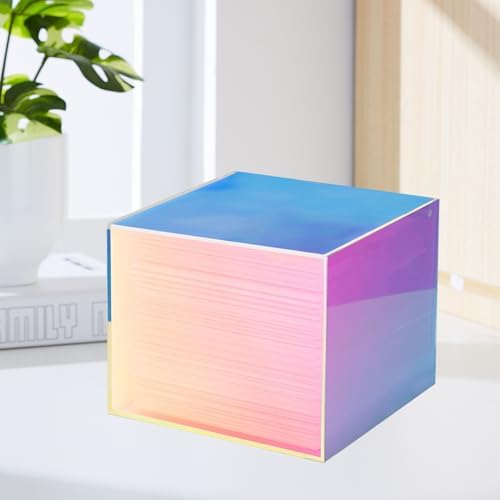 Disposable Face Facial Towel Holder Storage Box Acrylic Container, Rainbow
