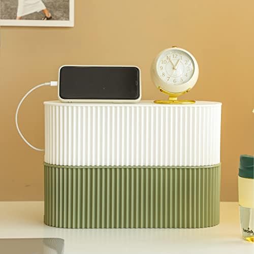 FABROK Cable Management Box, Plastic Cord Hider Box, Small, White