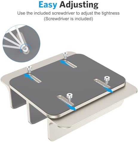 OMOTON Dual Vertical Desk Laptop Stand Holder, Fits MacBook Air, Starlight