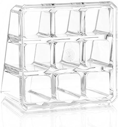 Sooyee 9 Spaces Acrylic Lipstick Case -Mini Lipstick Holder,Clear