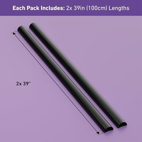 D-Line Half Round Cord Hider, Patented Cable Cover, Hide TV Wall Mount Wires, Raceway for Cords, Decorative Wire Covers,