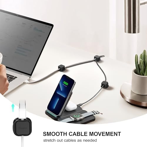48 Pack Magnetic Cable Clip Organizer Cord Holder, Picozon Adhesive Cable Management, Wire Phone USB Charger Cable Holde