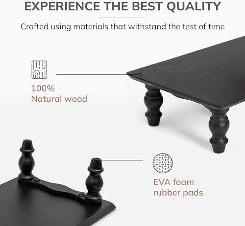 Anji Mountain Monitor Stand for Desk - Desktop Organizer & Laptop Riser, Ergonomic Monitor Riser, Space-Saving, Durable,