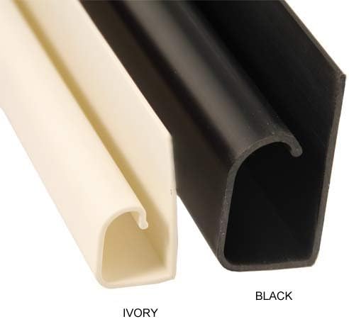Electriduct Large Hook Channel Cable Raceway Desk Cord and Wire Organizer - 45 Inch (Pack of 2) - Ivory