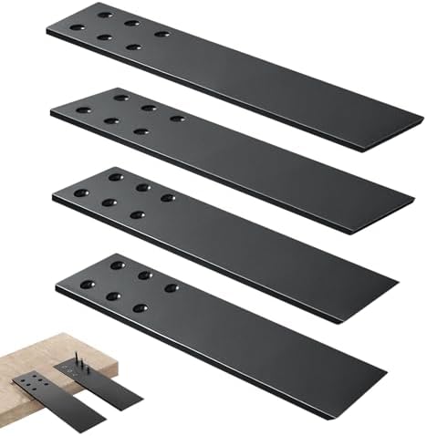 Countertop Support Brackets Heavy Duty 4 Pack 1/4" Thick 12 Inch Flat Hidden Knee Wall Countertop Bracket for Granite Qu