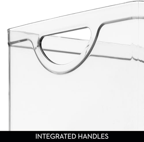 iDesign Plastic Stackable Kitchen Cabinet Storage Bin, Clear, 4-Pack