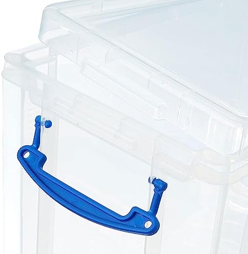 Really Useful Box 19L Stackable Plastic Storage Container with Lid, Clear