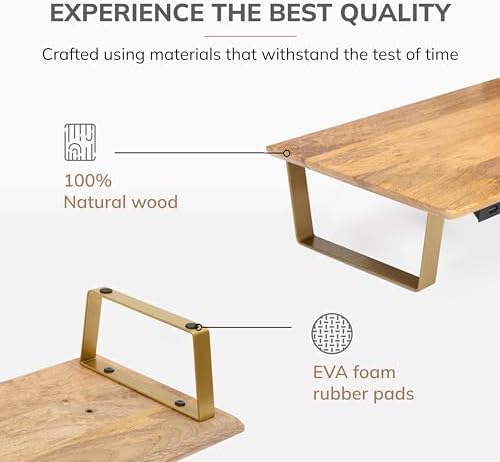 Anji Mountain Monitor Stand for Desk - Desktop Organizer & Laptop Riser, Ergonomic Monitor Riser, Space-Saving, Durable,