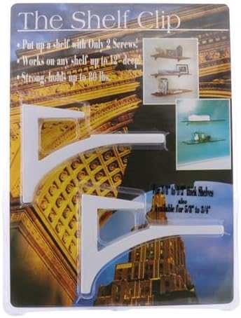 CRL White - Aluminum Glass Shelf Bracket for 3/8" to 1/2" Glass