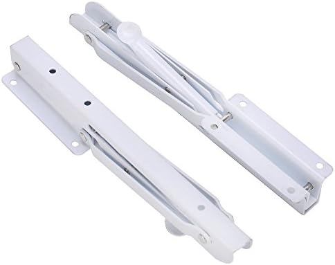 Folding Shelf Bracket Steel Triangle Wall Mount Support White Heavy Duty Shelf Brackets 2 PCS (8 inch)
