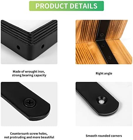 20 PCS L Corner Brace Heavy Duty Shelf Brackets 4 x 3 Inch L Joint Angle Brackets Shelf Support Corner Braces for Shelve
