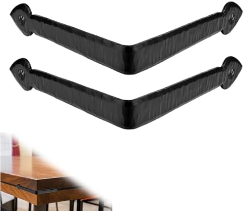 2 Pack - 6" Metal Corner Bracket for Furniture - Black - Handmade Decorative Corner Braces - Rustic Metal Corner Bracket