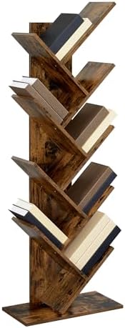 VASAGLE Tree Bookshelf, 5 Tiers, 20 x 9.8 x 55.7 Inches