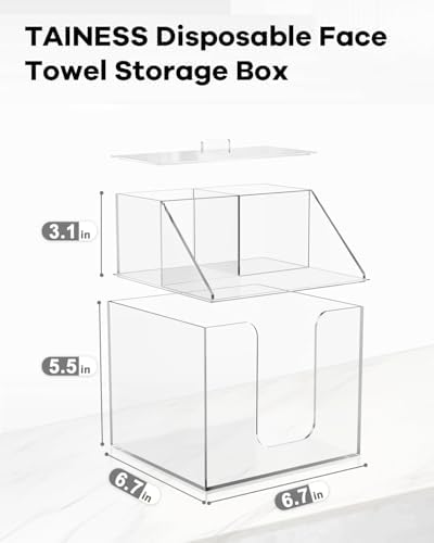 Acrylic Face Towels Holder Compatible with Clean Skin Club, Clear