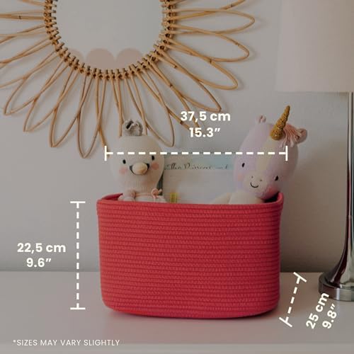 OrganiHaus Rainbow Basket for Shelf Storage, 15x9x10